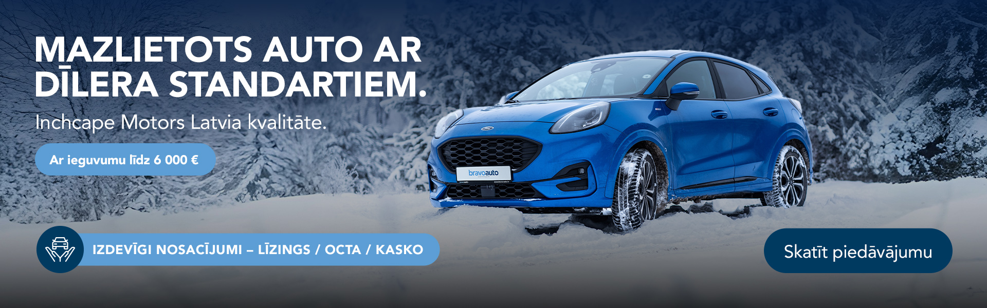 Bravoauto izdevīgi piedāvājumi, vairāk kā 100 mazlietoti auto